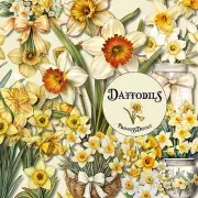 Junk Journal Supplies Yellow Daffodils Ephemera Set, Die Cuts, Scrapbooking