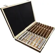 DEEFIINE 8pcs HSS Wood Turning Tools Lathe Chisel kit with Beech handle