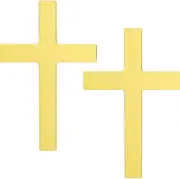 2 Pieces Cross Cake Toppers, Crossing Cupcake Toppers, Acrylic Gold Christening Cake Toppers Cross Cake Decoration for Birthday Baby Shower Halloween Children Boys Girls
