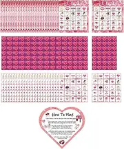 Generic Valentine's Day Bingo Game Cards, Bingo Cards Valentine Gifts Toys, Valentine’S Fun Party Games for Activities, Party, Home
