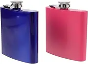 BRIGHTFUFU 2pcs Portable Hip Flask Set Stainless Steel Drink Flask Leakproof Wine Bottle Compact Flask for Outdoor