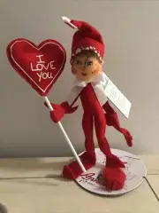 Annalee Doll #100917 "I Love You" Posable Elf Red Valentine's Doll