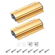 2Pack Push to Open Door Latch, Aluminum Alloy Magnetic Push Latches, Gold