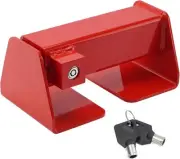 Cargo Door Lock, Shipping Container Heavy Duty with 2 Keys for Semi Red