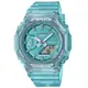 【CASIO 卡西歐】G-SHOCK 晶透時尚 偏光藍 半透明 八角形錶殼 GMA-S2100SK-2A_42.9mm