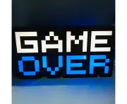 Game Over Night Light Sound Speaker Colorful Games Icon Night Lamp Led Light Usb Charging
