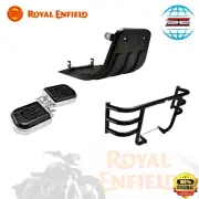 ROYAL ENFILED METEOR/CLASSIC 350 BLACK AIRFLY ENGINE GUARD,SUMPGUARD & FOOTPEGS