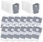 Rrochio 14 Vacuum Cleaner Bags for Roborock Qrevo S, Robot Vacuum Cleaner Accessories for Roborock Saros 10R, Qrevo Master, Qrevo Pro, Qrevo Curv, Qrevo Edge, S8 MaxV Ultra, S8 Max Ultra, QV 35S 2.7L