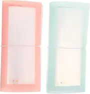 CALLARON 2pcs Macaron Color Decal Display Book Capacity Sticker Organizer Album for Stationery and Collectibles Storage