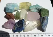 Bulk Aquamarine Kyanite Lapis Lazuli Amazonite Rose Clear Quartz Citrine 333g