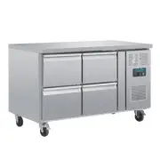 4 Drawer Counter Fridge 4x GN Polar U-Series Commercial Bench Refrigeration