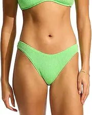 [Seafolly] Women's High Cut Pant Bikini Bottom Swimsuit, in The Loop Blue Opal