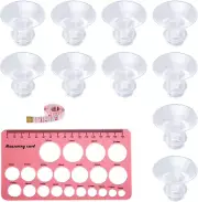 Breast Pump Flange Inserts with Soft Ruler & Nipple Ruler, 5 Sizes (13-21Mm) Sil