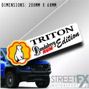 Triton Bundaberg Rum Sticker Decal 4x4 4WD Camping Caravan Trade Truck Aussie