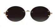 Men's Sunglasses - Oval Metal Gold Rimless - SmartBuy Collection
