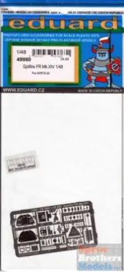 EDU49980 1:48 Eduard Color PE - Spitfire FR Mk.XIV Detail Set (AFX kit)