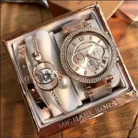在飛比找Yahoo!奇摩拍賣優惠-直購#Michael Kors MK手錶 鑲鑽大錶盤日曆防水