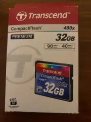 Transcend 32GB CompactFlash Card 400x 32GB 90 MBs read 40 MBs write NEW SEALED!