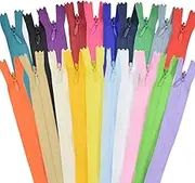 SHRJ 40Pcs Nylon Invisible Sewing Zippers, for DIY Handmade Garment Bags Home Textile Tailor Sewing Craft Sewer Crafter's Special 20 Color (30cm/12inch)