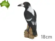 18cm Magpie Bird on Branch Ornament Statue Figurine Garden Sculpture Mother Gift