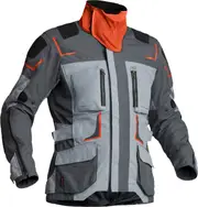 Lindstrands Myrvik, textile jacket waterproof , color: Grey/Black/Orange , size: 48