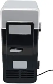 Car Mini Warmer Fridge Water Heating Dual Modes Traveling Camping Fishing USB Drink Cans Freezer Refrigerator Ice Black
