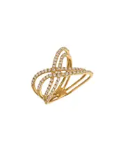 Le Vian Vanilla And Honey Gladiator 14K 0.64 ct. tw. Diamond Half-Eternity Cocktail Ring