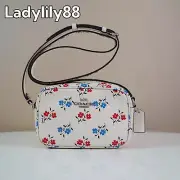 NWT Coach CT862 Mini Jamie Camera Bag With Floral Print Pebble Leather $328