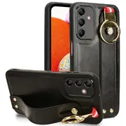For Samsung Galaxy A15 4G Cell Phone Case PU Leather+PC+TPU Bottle Opener Wristband Cover