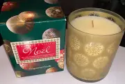 Crabtree & Evelyn Vintage Noel Candle In Glass Holder NIB 45HR Frankincense