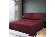 LINENOVA 300TC Cotton Rich Sheet Set Burgundy
