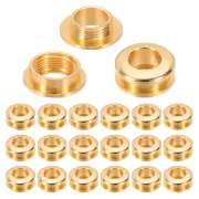 8mm(1/3 Inch) Brass Hole Eyelets, 20 Pcs Arc Surface Grommets, Light Gold