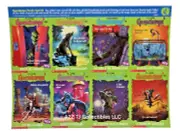 1996 Goosebumps Monster Promo Trading Card Sheet #4, author R.L. Stine
