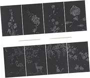 24 Pcs Scratch Cards Boys and Girls Scratchboard Scratch Off Painting Toy Boys and Girls Art Sketch Pad Black Educational Present