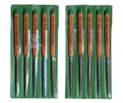 Tsubosan File Set10-piece SetHalf-roundMedium GritHA010-021 set (10 From Japan
