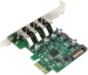 Card Low Profile 4 Ports PCI-E to USB 3.0 HUB PCI Express Expansion Card Adapter