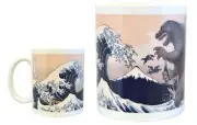 Godzilla Mug Cup Thirty-six Views of Mount Fuji Version