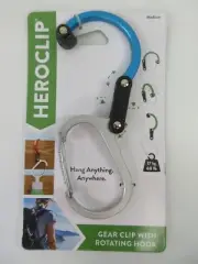 Hero Clip, Carabiner & Hook, Medium 60 lb Max Load, Camping, Strollers, Hiking