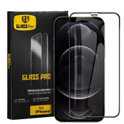 [2 PACK] For Apple iPhone 12 Pro Max Screen Protector Full Coverage Tempered Glass Screen Protector Guard (Black)