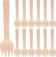 YOSADIER 100Pcs Wooden Fruit Forks Dessert Forks for Home Parties Smooth Surface Ergonomic Design for Appetizers Salads Natural Birch