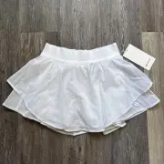 Lululemon Court Rival High-Rise Skirt Mesh, White, NWT, Size 4