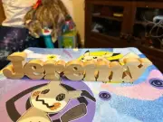 Jeremy natural wood name cut-out decor homemade
