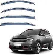 4Pcs Car Wind Deflectors for Citroen C5 for Aircross Mk1 2017-2020 2021 2022 2023, Side Window Ventilated Visors Rain Deflector