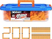 Zuru Pets Alive X-Shot Excel Ultimate Value 200 Darts Refill Pack, red, 200 Darts, Storage Box