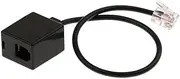 Tnarru Straight Cable Extension RJ9 Module Plug to RJ9 Modular Female, 9.64" Audio Extension Cord, 4P4C, Telephone, Fax, Answering Machine