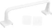 WESIEVYA 2pcs Towel Rack Towel Holder Adhesive Bar Toilet Slipper Rack Bathroom Storage Hanger Abs Hander Bath Suction Slipper Holder Convenient Suction Cup Buckle White Pp