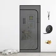 DOOREASY Cat Screen Door, Upgraded Pet Door Mesh Screen Prevent Cats Dogs from Running Out, Cat Resistant Screen Door with Zipper Closure, Easy Install (Fits Doors Up to 36"x96")
