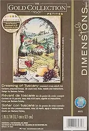 Dimensions Gold Collection - Counted Cross Stitch Kit - Dreaming of Tuscany - 06972 - Arts and Crafts for Adults - 18 Count Aida - 5 x 7 inch