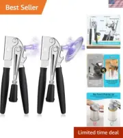 Ergonomic Stainless Steel Can Opener with Smooth Edges - Safe for All Users