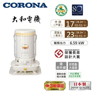 新年超值優惠 露營/家用免插電暖爐【日本CORONA】復古造型對流型煤油暖爐SL-6623 贈原廠電動加油槍 台灣總代理 到府維修三年保固